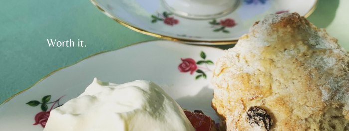 Tea and scones with family in Cornwall - worth it!